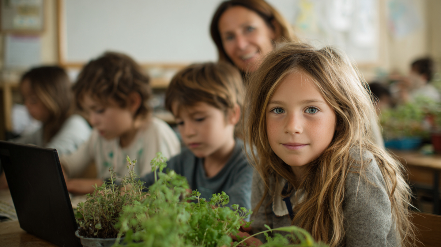 Student learning with technology and nature in the classroom